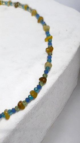 Multicolour round glass beaded - round,