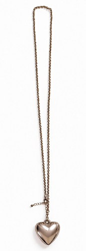 Silver tone heart - heart, pendant