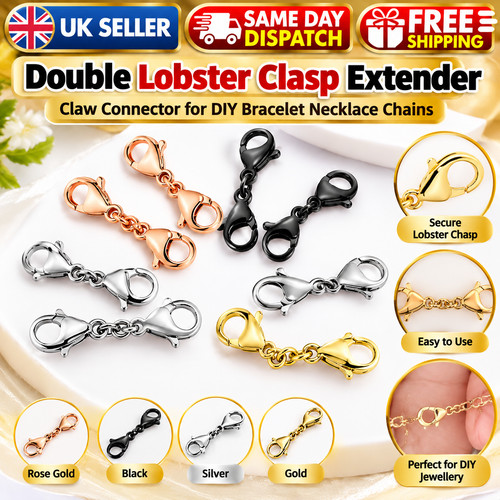 Double lobster clasp connector - lobster,