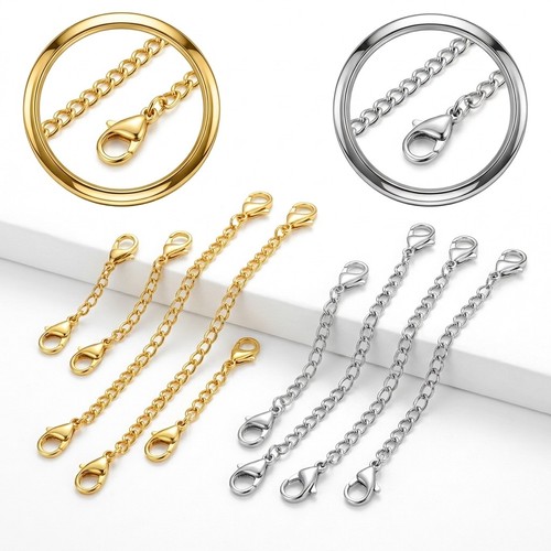 Silver gold double lobster - gold,